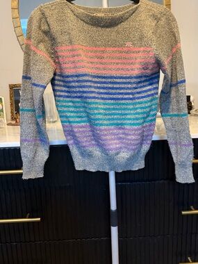 Brittania Women's Sweater with Multicolor stripes